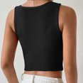 thumbnail image 4 of RKSTN Womens Tank Tops Crewneck Slim Fit Basic Solid Color Casual Summer Sleeveless Crop Tops, 4 of 9