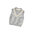 thumbnail image 1 of Xingqing Gilet en Tricot Sans Manches Uni pour Tout-Petit Garçon Fille, Chandail, Hauts, Chemises, Vêtements d'Automne Hiver, 1 of 9