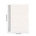 thumbnail image 3 of White Notebook A5 Size Spiraled Paper Ruled Format School Writing Journal Blank Pages Academic Supplies 80 Sheets Thick Paper Flexible Plastic Cover Durable Design In White Color, 3 of 6