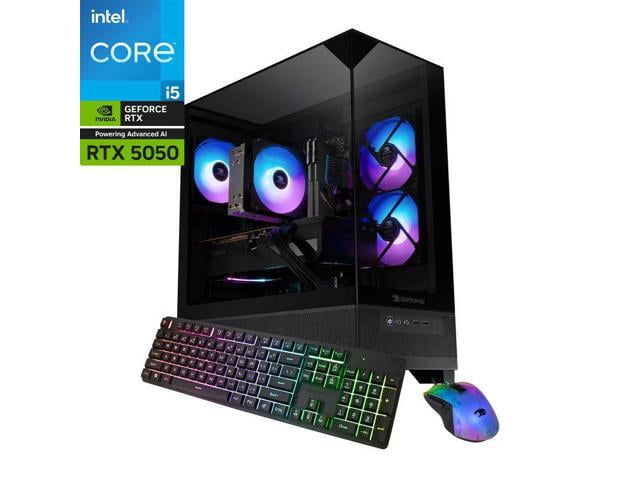iBUYPOWER Element SE Gaming PC Desktop Computer Intel Core i5 14400F CPU, NVIDIA GeForce RTX 5050 8GB GPU, 16GB DDR4 Non-RGB RAM, 1TB NVMe SSD, Windows 11 Home, Keyboard, Mouse - Black