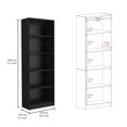 thumbnail image 4 of FM FURNITURE Misani 4 Piece Living Room Set Black Engineered Wood, 4 of 7