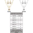 thumbnail image 4 of MYG Fashionable High-end Butterfly ear clips Necklaces Suits Versatile jewelry, 4 of 5