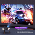 thumbnail image 4 of ROCONIA 5G WiFi Bluetooth 4K Support Native 1080P, 15000LM Full HD Movie Projector, LCD Technology 300" Display Home Theater,(Projector Screen Included), 4 of 6