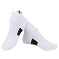 thumbnail image 1 of Chaussettes de Sport pour Course, Chaussettes Absorbant les Chocs Contraction Épaissie pour Réduire la Pression à la Cheville pour Exercice Blanc+noir, 1 of 8