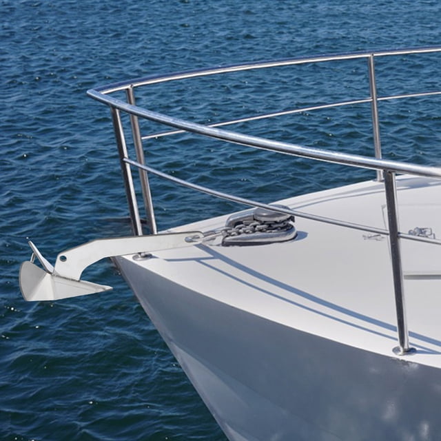 AKDSteel Ancre de Bateau Style Delta, Ancre en Acier Inoxydable 316 à Haute Adhérence, Auto-Redressante, Conception Triangulaire Robuste Style Aile pour Pontons, Dériveurs et Bateaux de Pêche