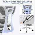 thumbnail image 3 of Ourlova Ergonomic Mesh Office Chair with Footrest Adjustable Lumbar Support High Back Tilt Desk Chair, 3 of 6