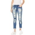 thumbnail image 2 of Cover Girl High Waisted Cute Ripped Patched Repair Skinny Juniors, Medium Blue, 13, 2 of 4
