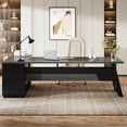 thumbnail image 3 of Tribesigns L-Shaped Executive Desk, 78" Modern Office Desk with Drawers and Lateral File Cabinet, 3 of 5