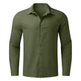 thumbnail image 4 of Kcodviy Homme Été Uni Décontracté Dragon Homme Grande Taille Chemise Ample une Manche Justaucorps Homme Col Rabattu Chemises de Pyjama Homme Manche Courte Chemise à Manches Longues, 4 of 5
