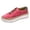Red, variant on LOVZFMLL Women's Loafers Shoes Fashion Slip On Comfort Walking Shoes Hollow Breathable Flat Loafers for Casual Travel Black 9