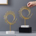 thumbnail image 3 of Abstrait Or Décoration Intérieure Tourbillon Statue Romantique Sculpture, 3 of 4