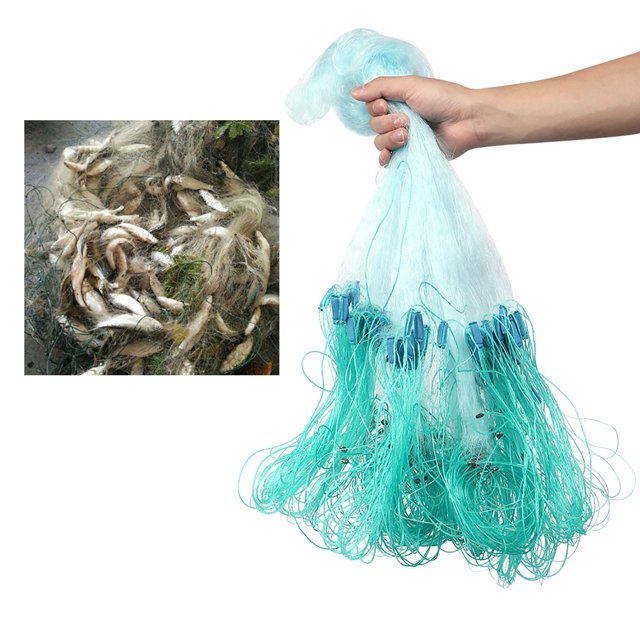 Fish Net, Professional 50m Fishing Net, Fishing Accessories, For Saltwater Freshwater 3 Finger,4 Finger