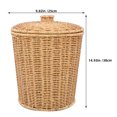 thumbnail image 2 of Raindrops Recycle Bin with Lid Trash Can Khaki PP Round Homeowners 1Pack, 2 of 8