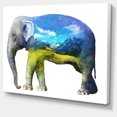 thumbnail image 2 of Illustration Double Exposition d'Éléphant - Grande Impression d'Art sur Toile d'Animal, 2 of 4