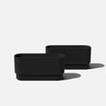 thumbnail image 1 of Veradek Demi Series 30" Long Plastic-Stone Planter - Black 2 Pack, 1 of 10