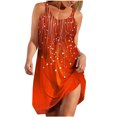 thumbnail image 2 of Ovzne Robes d'Été pour Femmes Robe Femme Printemps et Été Vacances Bouton Col en V à Bretelles Robe Haut Robe de Printemps Imprimée Liquidation, 2 of 7
