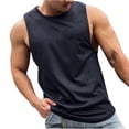 thumbnail image 1 of Dagugfen Débardeurs pour Hommes Col Rond Sans Manches Respirants Chandails de Musculation pour Culturisme Course Couleur Unie, 1 of 6
