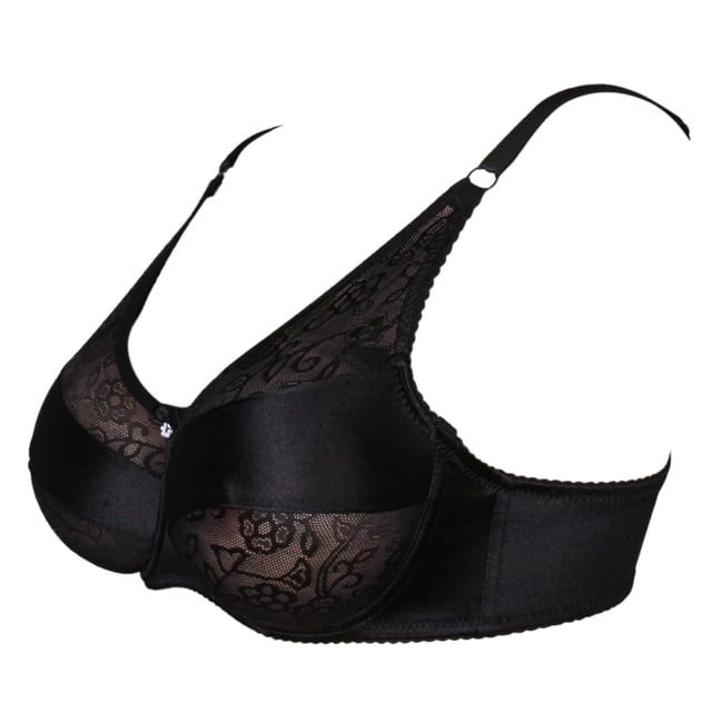 Soutien-gorge à Poche pour Femmes pour Poitrine en Silicone Faux Seins Mastectomie Croisée Commode 40 en Noir. le Soutien-Gorge Présente une Matière en Mélange de Coton avec Détails en Dentelle sur les Bonnets et Bretelles Ajustables. Il Comprend des Poches Cousues au Dos pour Tenir Solidement les Formes en Silicone, Offrant un Mouvement et un Soutien Naturels. Conçu pour les Travestis, les patients Post-Mastectomie et les Personnes Recherchant un Soutien invisible. Formes en Silicone Non Incluses.