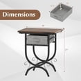 thumbnail image 3 of Costway 2 PCS Side Table with Fabric Drawer Carved Metal Frame End Table Nightstand, 3 of 10