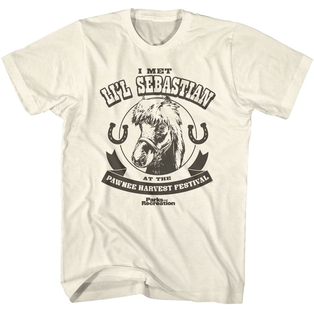 Parks And Recreation I Met Lil Sebastian Natural Adult T-Shirt 2Xl