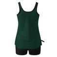 thumbnail image 3 of UPPADA 2 Piece Full Coverage Swimsuits for Women Floral Athleti Crewneck Bathing Suits High Waisted Tummy Control Modest Swimwear Comfy Tankini Top with Shorts Green,2xl, 3 of 5