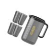 thumbnail image 1 of facefd 2.2L Water Pitcher Heat Resistant for Household Office Cold Water Juice Jar Black and 4 Cup, 1 of 9