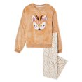 thumbnail image 1 of Pyjama 2 pièces en velours George pour filles, 1 of 2