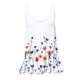 thumbnail image 1 of UPPADA Camisoles d'Été pour Femmes Col Rond Coupe Ample T-Shirts Décontractés Mode Sans Manches Vêtements de Plage Ourlet Fluide Chandails à Enfiler Hauts Plage Boho Vêtements 2025 Mes Commandes Passées par Moi Blanc,m, 1 of 4