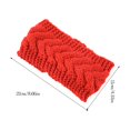 thumbnail image 2 of Bandeau d'Hiver Élastique pour Femmes, Bandeau Chaud Fait de Gros Cache-Oreilles pour Dames, Accessoires de Cheveux Style Simple pour Femmes Rouge, 2 of 6