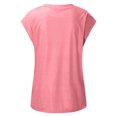 thumbnail image 4 of lcziwo Débardeurs pour Femmes 2024, Hauts Sans Manches de Couleur Unie pour Femmes Été Col Rond Manches Courtes Débardeur T-Shirt Basique Uni Tunique Ample Décontractée, Rose, m, 4 of 6