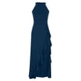thumbnail image 3 of zanvin Robes d'Invitée de Mariage pour Femmes, Mode Femmes Été Décontracté Couleur Unie Col Rond Sans Manches Robe Robe de Soirée, 3 of 4