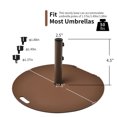 thumbnail image 2 of Costway Base de Parasol de Patio 50 Lb Support de Parasol de Marché Roues Poignée Brun, 2 of 10