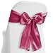 thumbnail image 3 of Lann's Linens - 30 Elegant Satin Wedding/Party Chair Cover Sashes/Bows - Ribbon Tie Back Sash - Fuchsia, 3 of 4