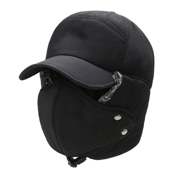 Tuque d'Hiver avec Couvre-Visage Coupe-Vent en Molleton Tuque Chaude d'Hiver Tuque avec Couvre-Visage Épaisse Coupe-Vent en Molleton Tuque Chaude à Cache-Oreilles Couvre-Chef Thermique Chauffe-Oreilles pour Hommes Extérieur