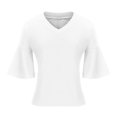 thumbnail image 3 of Birdeem Blouses à Manches Courtes Col en V Mode Décontractée pour Femmes, 3 of 9
