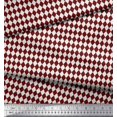 thumbnail image 3 of Soimoi Red Moss Georgette Fabric Diamond Geometric Fabric Prints By Yard 42 Inch Wide, 3 of 5