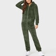 thumbnail image 1 of Combinaison à Manches Longues pour Femmes, Combinaison à Capuche à Manches Longues, Pyjama Décontracté d'Hiver Chaud, Combinaison de Nuit, Combinaisons d'Automne pour Femmes 2023 en Liquidation, 1 of 6