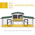 thumbnail image 4 of PawHut Rabbit Hutch Outdoor with Double Runs, Tray, Wood Bunny Cage, Gray, 4 of 10
