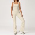 thumbnail image 1 of PISONIC Women Two Piece Workout Sets Racerback Tank Tops Matching High Waisted Flared Leggings with Pockets Gym Yoga Outfits, 1 of 6