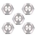 thumbnail image 2 of 5Pcs Momentary Push Button Switch Metal Auto Reset Ultra Thin Waterproof with LED 19mmDC12~24V Red, 2 of 14