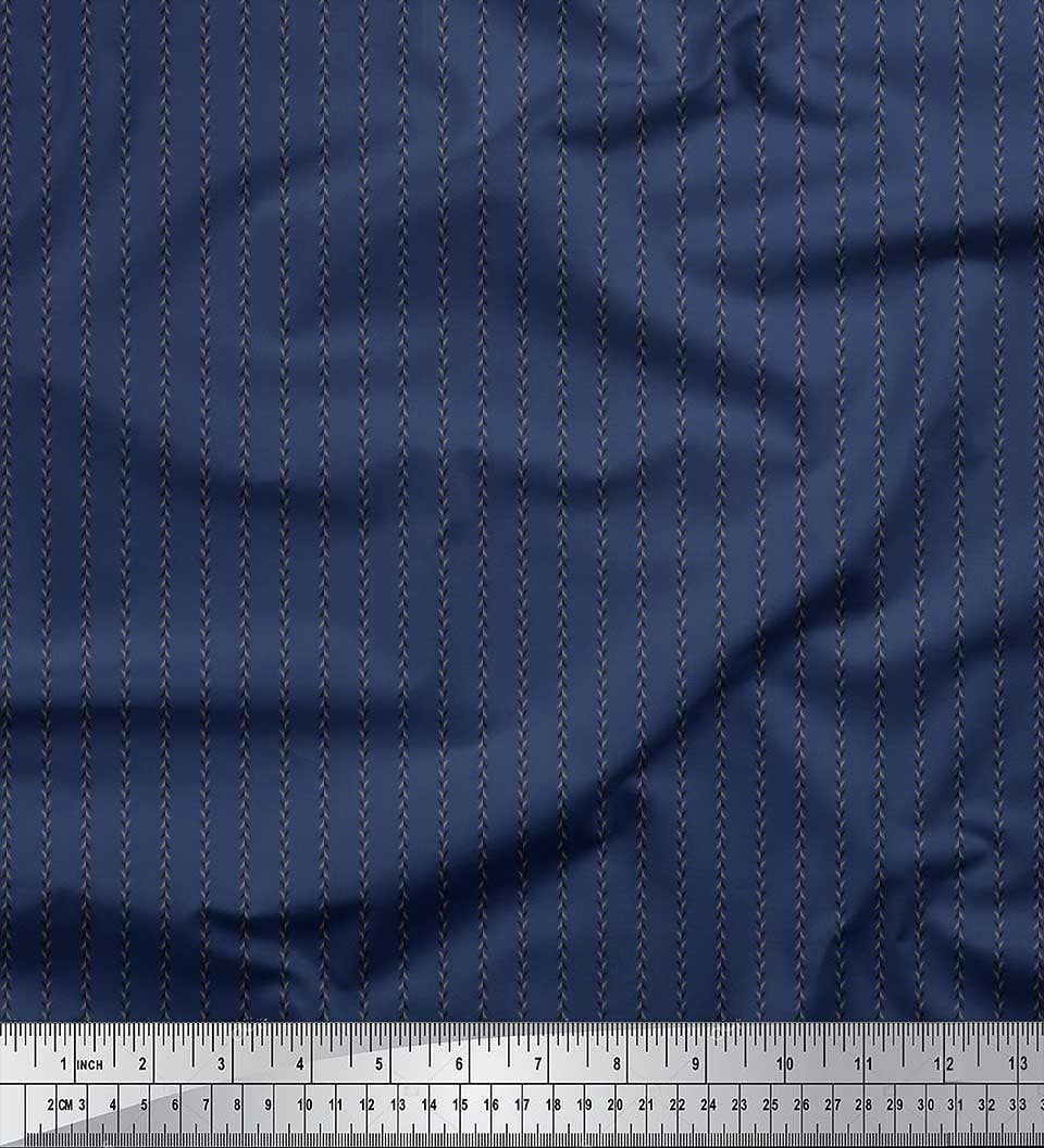 Soimoi Viscose Chiffon Fabric Arrow Head Shirting Printed Fabric 1 Yard 42 Inch Wide