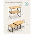 thumbnail image 3 of SONGMICS Cabinet Organizer Shelf, Set of 2 Kitchen Counter Shelves, Kitchen Storage, Spice Rack, Stackable, Expandable, Metal and Engineered Wood, Ink Black and Natural Beige, 3 of 6