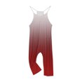 thumbnail image 3 of RXIRUCGD Girls Casual Jumpsuits Gradient Print Sleeveless Summer Rompers Long Pants With Pockets For 5-14 Years( Wine, Size:11 Years ), 3 of 6