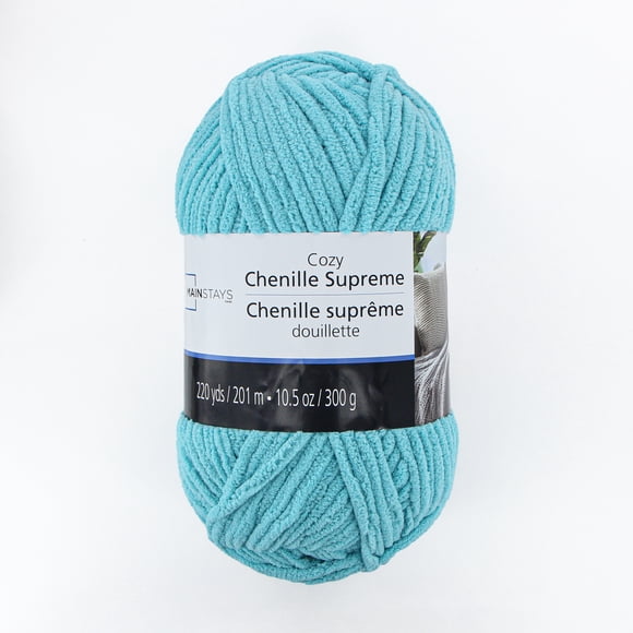 MAINSTAYS Cozy Chenille Supreme, 201 m (220 yd), 300 g (10.5 oz), 100 % polyester, Aquarelle, 300 g (10.6 oz)