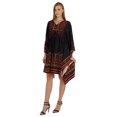 thumbnail image 3 of Bimba Printed Caftan Gown Maxi Robe Dress For Women Beachwear Short Swimsuit Cover Up, 3 of 7