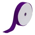 thumbnail image 1 of Unique Bargains Velvet Ribbon 1 1/2 Inch x 25 Yard Single Face Spool Silky DIY Crafts Gift Wrapping Bow Decoration Dark Purple, 1 of 5