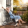 thumbnail image 4 of Outsunny Chaise Berçante d'Extérieur à 3 Places, Chaise Berçante de Patio, Noire, 4 of 10