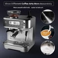 thumbnail image 4 of Machine à Espresso 15 Bars avec Broyeur Intégré et Mousseur à Lait – Contrôle de Température PID, 4 of 8
