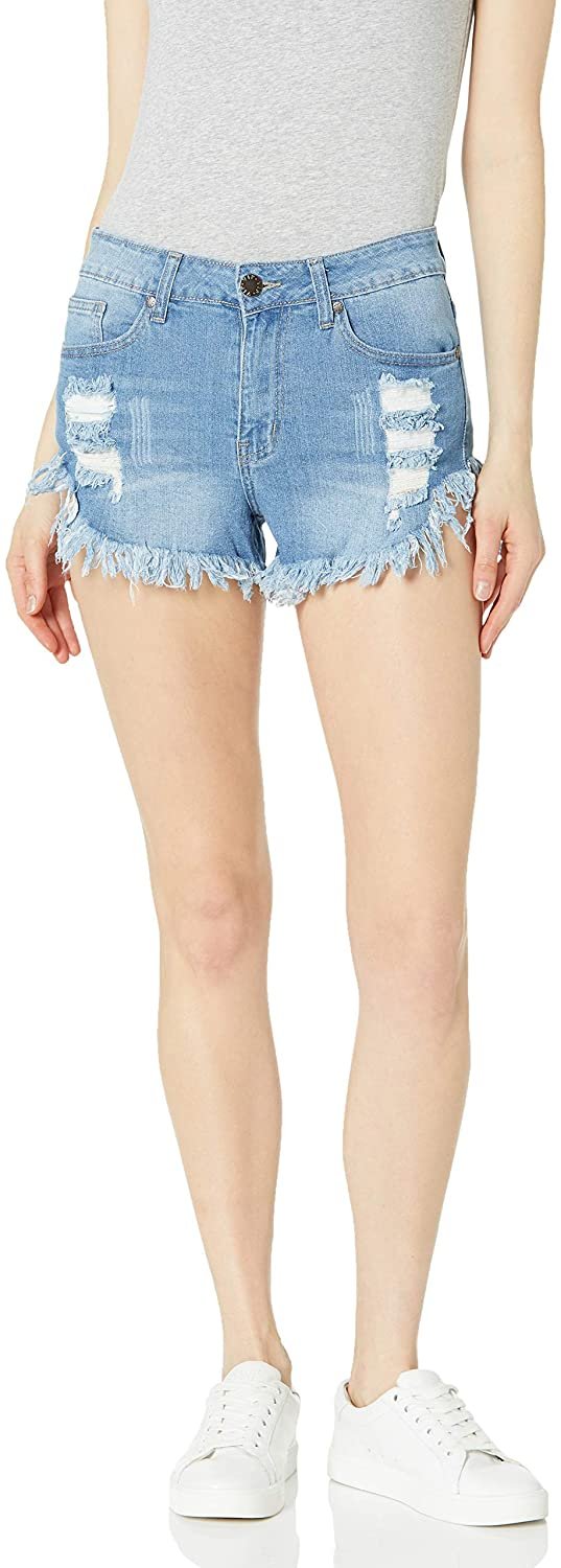 Shorts Denim Jeans Acid Washed Blue Active Wear for Summer Juniors Size 9