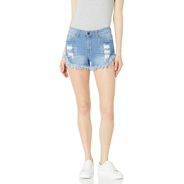 Shorts Denim Jeans Acid Washed Blue Active Wear for Summer Juniors Size 5
